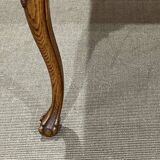 Chippendale extendable dining table in oak and burl elm