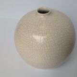 Cracked ceramic ball vase