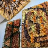 Vintage Swedish Brown High Pile Carpet