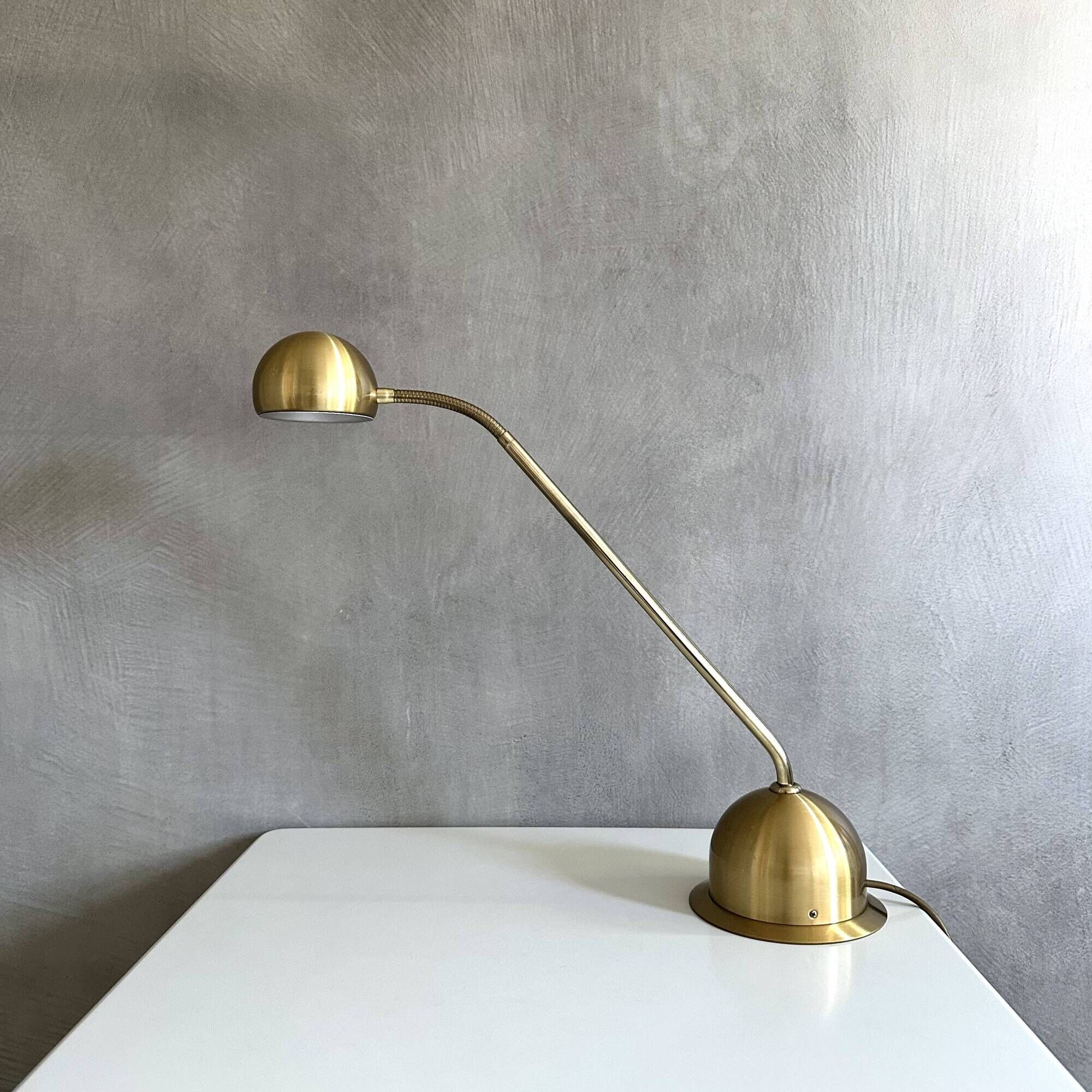 Vintage Hustadt Table Lamp – Brass Globe Lamp | Reading Lamp | Spot Lamp