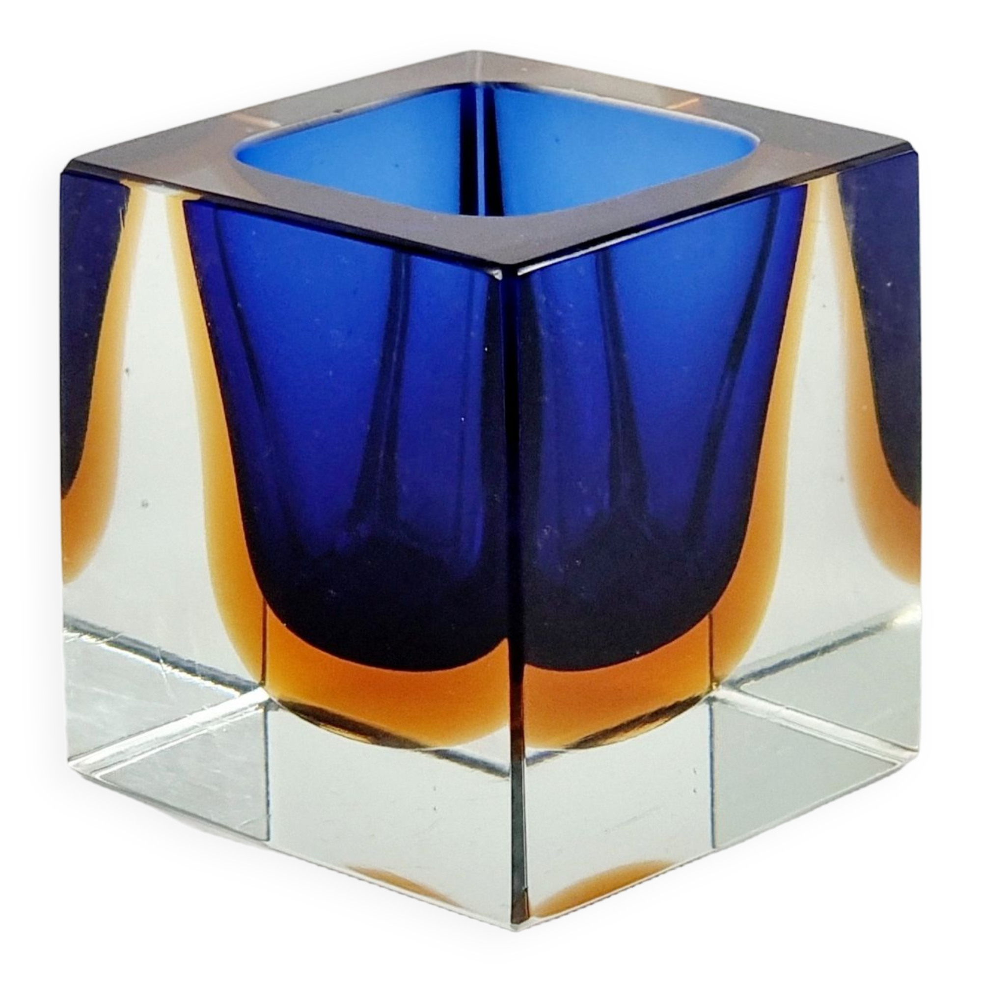 Sommerso Murano Glass Catch-All by Flavio Poli for Seguso, Italy, 1960s