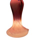 Lampe à poser pied verre Clichy abat-jour XXème