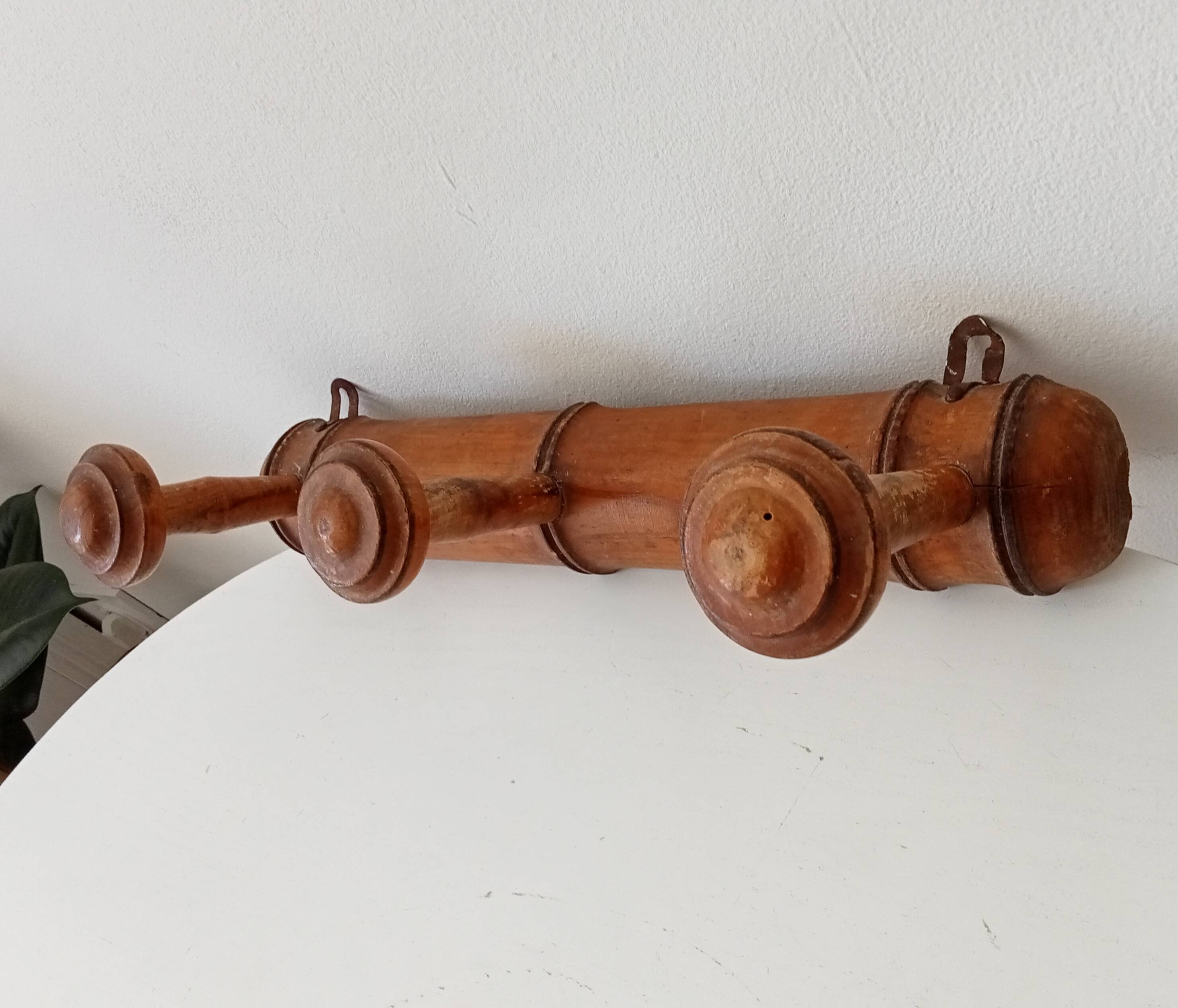 Vintage popular art coat rack from the 1950s