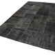 Hand-Knotted Oriental Overdyed 193 cm x 299 cm Black Patchwork Rug