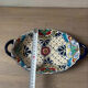 Vintage hand-painted Talavera Mexican ceramic oval plate