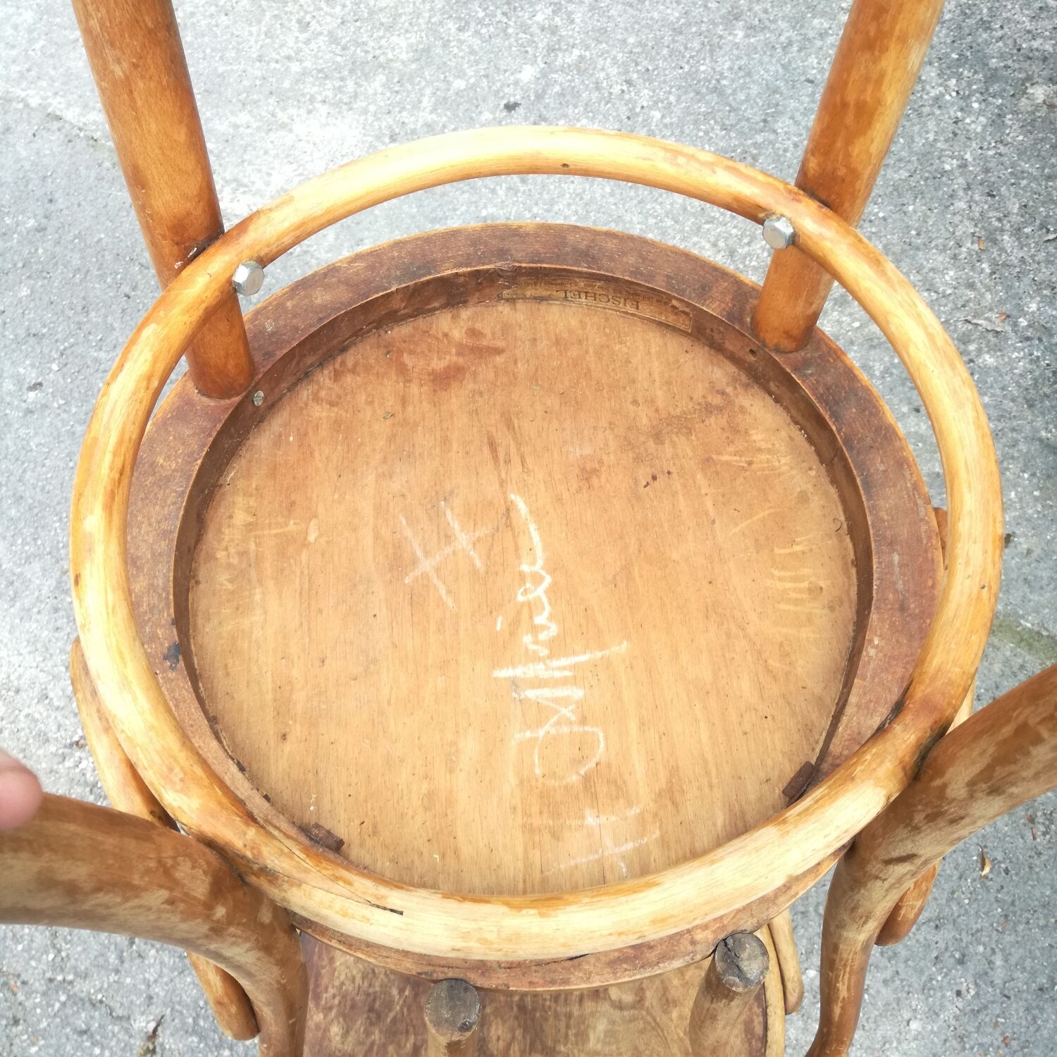 Stripped fischel bistro chairs, set of 2