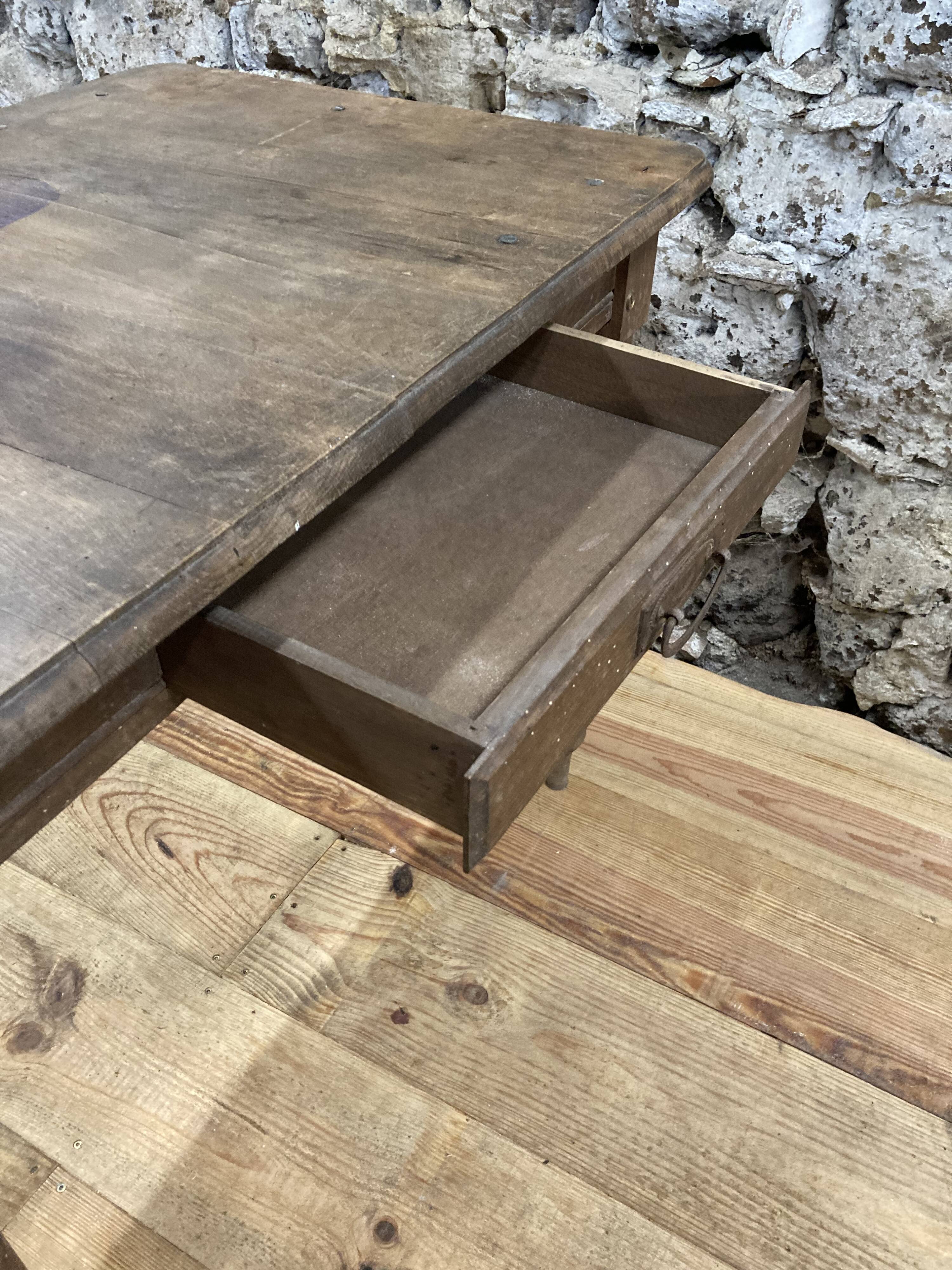 Rectangular wooden farmhouse table turned 90cm or old desk