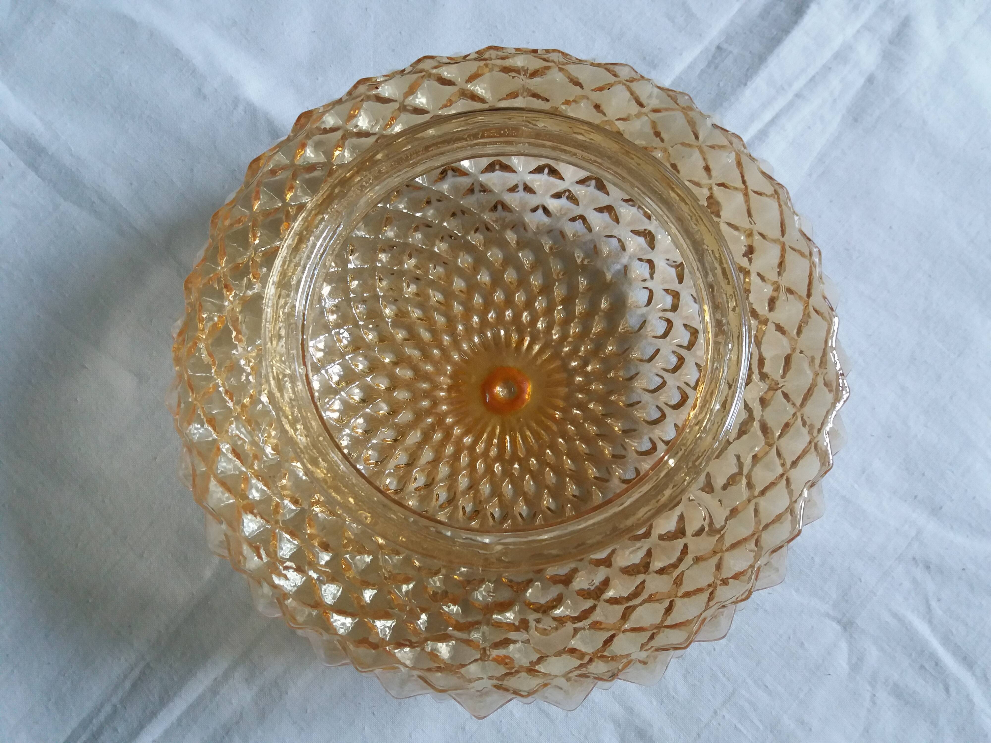 Molded glass wall lamp or ceiling lamp