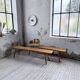 Pair of benches from the 1950s mountain furniture, pine.