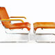Marcel Breuer B35 armchair and footstool