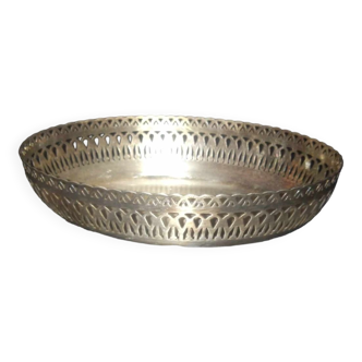 Art Deco silver metal basket