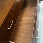 Vintage teak chest of drawers with 4 drawers from the 1960s.