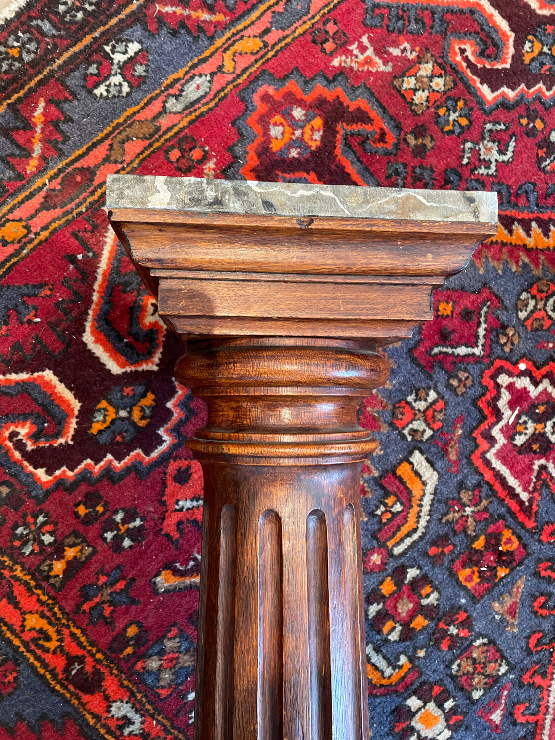 Sellette colonne xixeme en bois