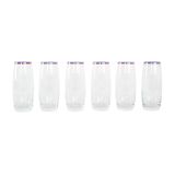 Set of six glasses, Italian design, 1970s, made in Italy