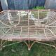 Set of 4 armchairs and 1 vintage rattan bench (5 pieces) inseparable.