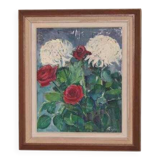 Original mid-century Swedish oil on panel – “Bloomer” by Hans Ripa – vintage & framed – 61.5 × 53 cm