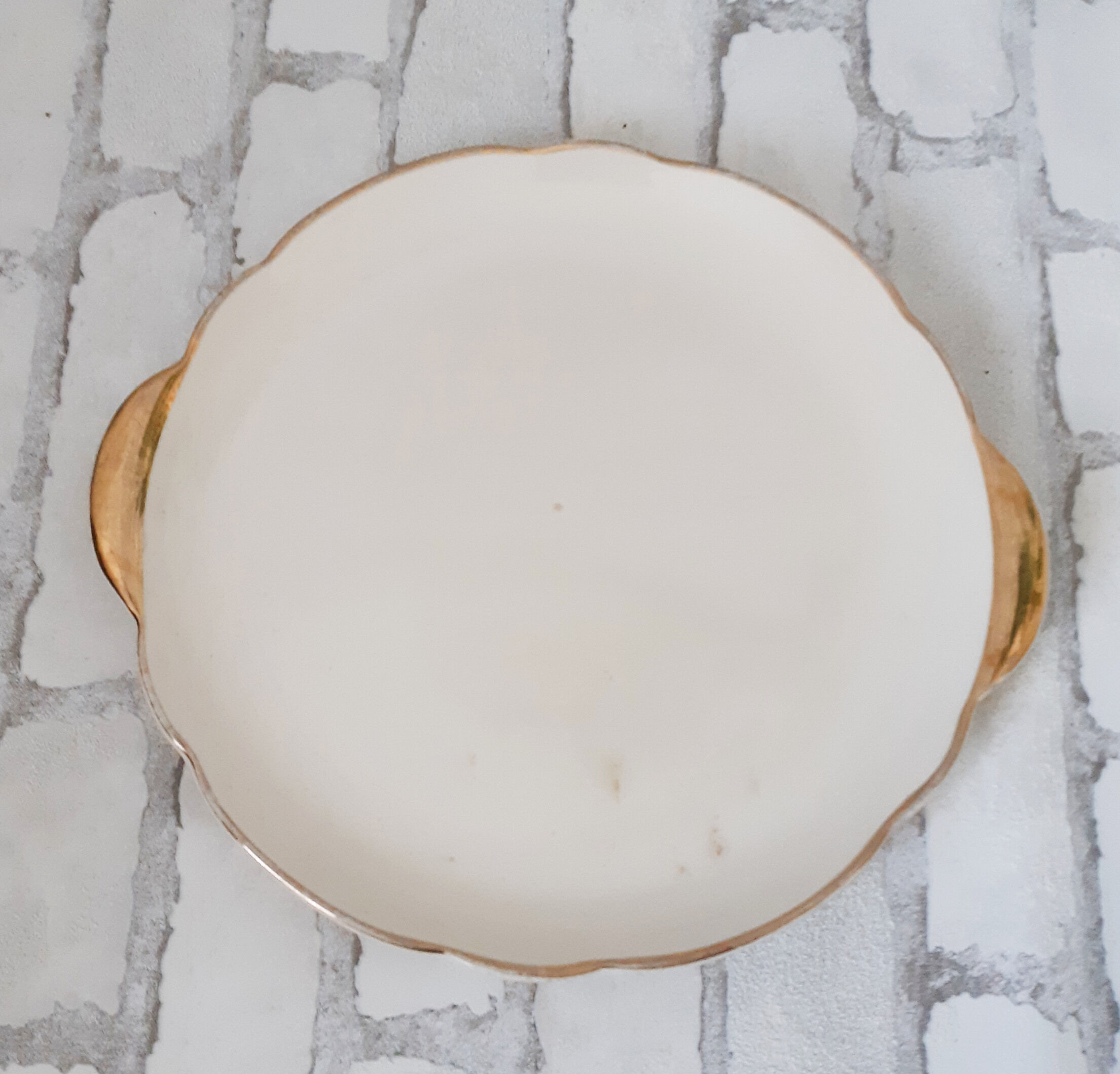 Villeroy and Boch cake dish, Mettlach model, made in Germany, handmade