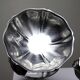 5 vintage-style bistro-style stainless steel dessert bowls on feet