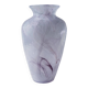 Vintage Murano glass vase from the 1970s, lilac and white swirl.