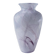 Vintage Murano glass vase from the 1970s, lilac and white swirl.
