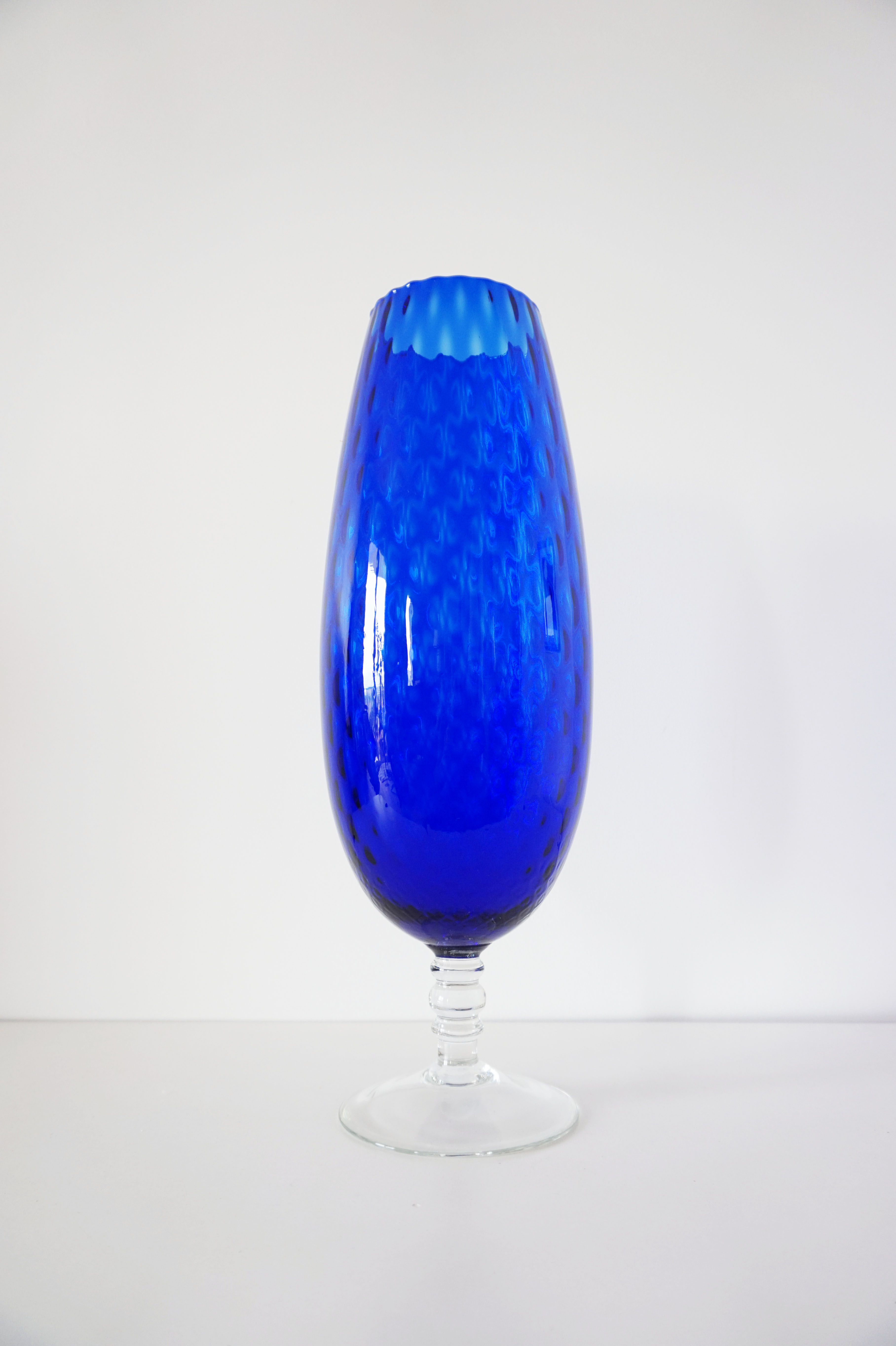 Vase en verre soufflé italien Empoli