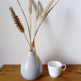 vase en céramique craquelée gris clair