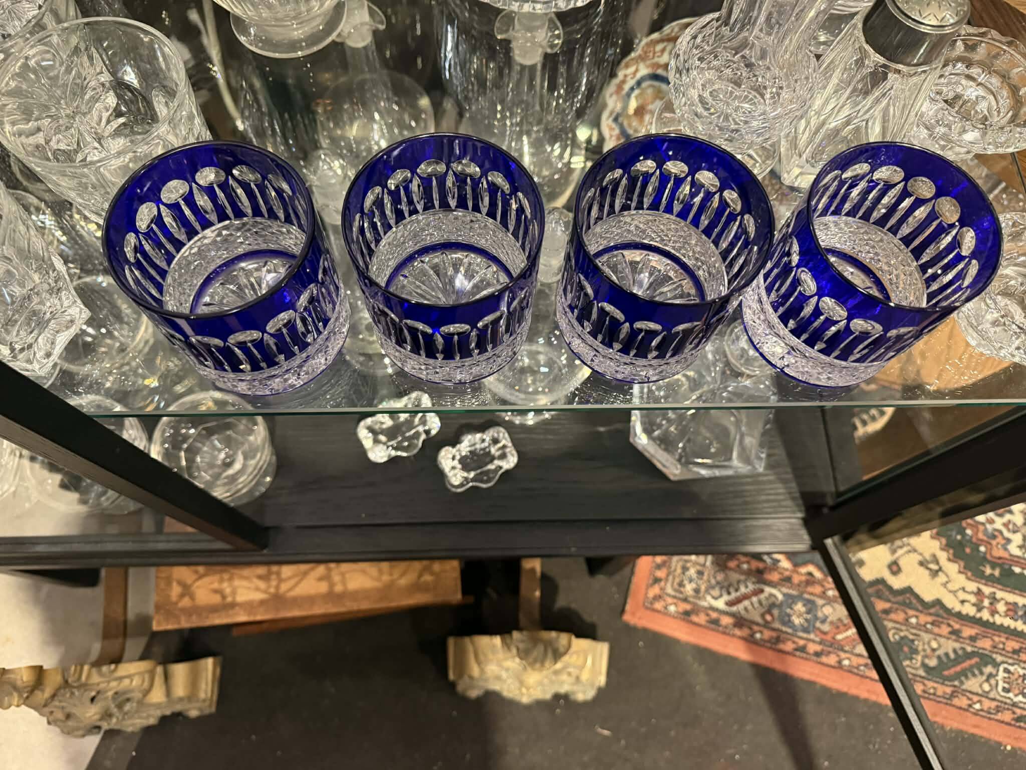 4 crystal whisky glasses from St Louis