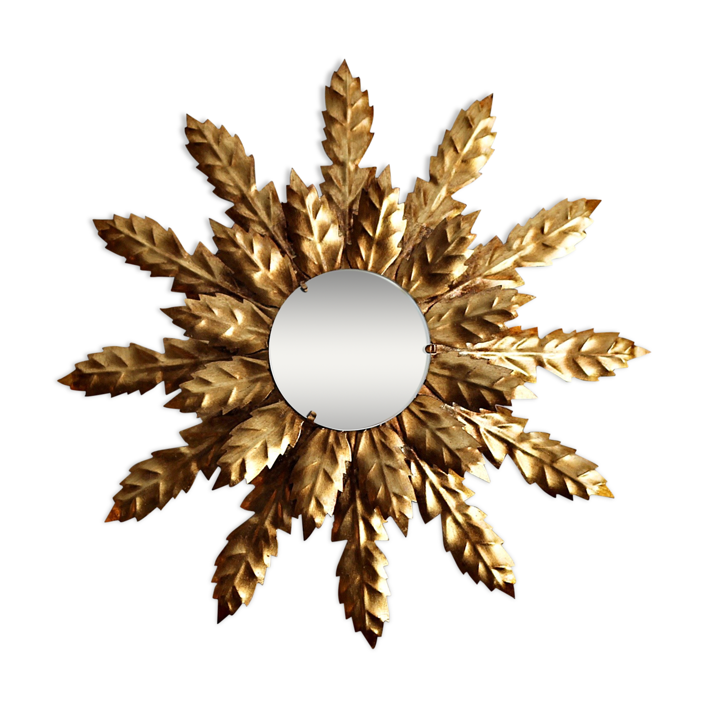 Miroir de forge et feuille d’or