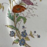 Lot de 3 assiettes plates anciennes Longchamp en terre de fer