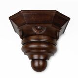 Console murale Art Déco en chêne, France vers 1900