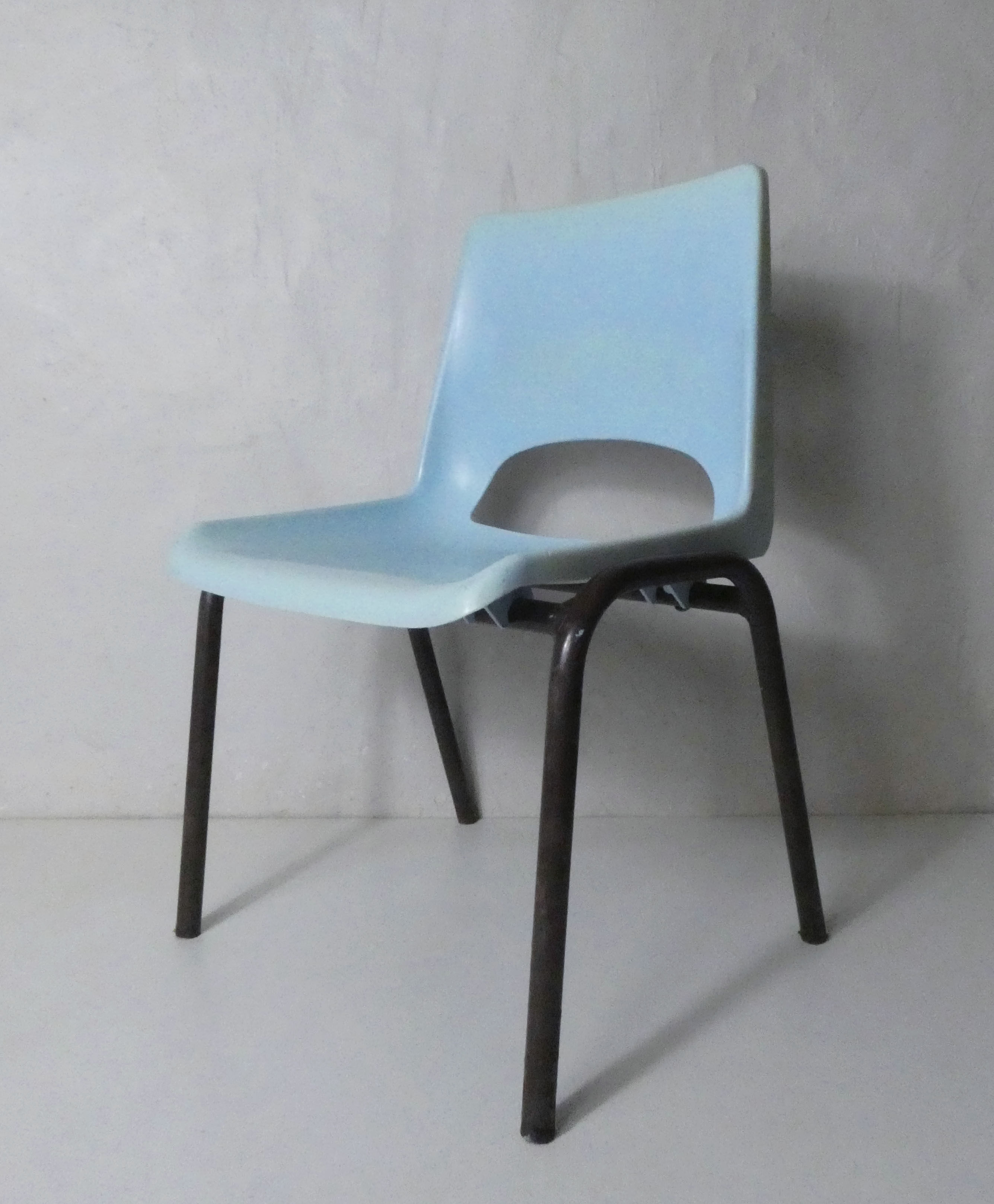 Light blue plastic children's chair