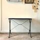 Bistro table in grey marble and cast iron