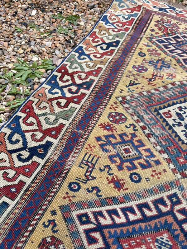 Tapis Couloir Persan Ancien Fait Main 85x340 Laine Tribale Boho Turc Kurde