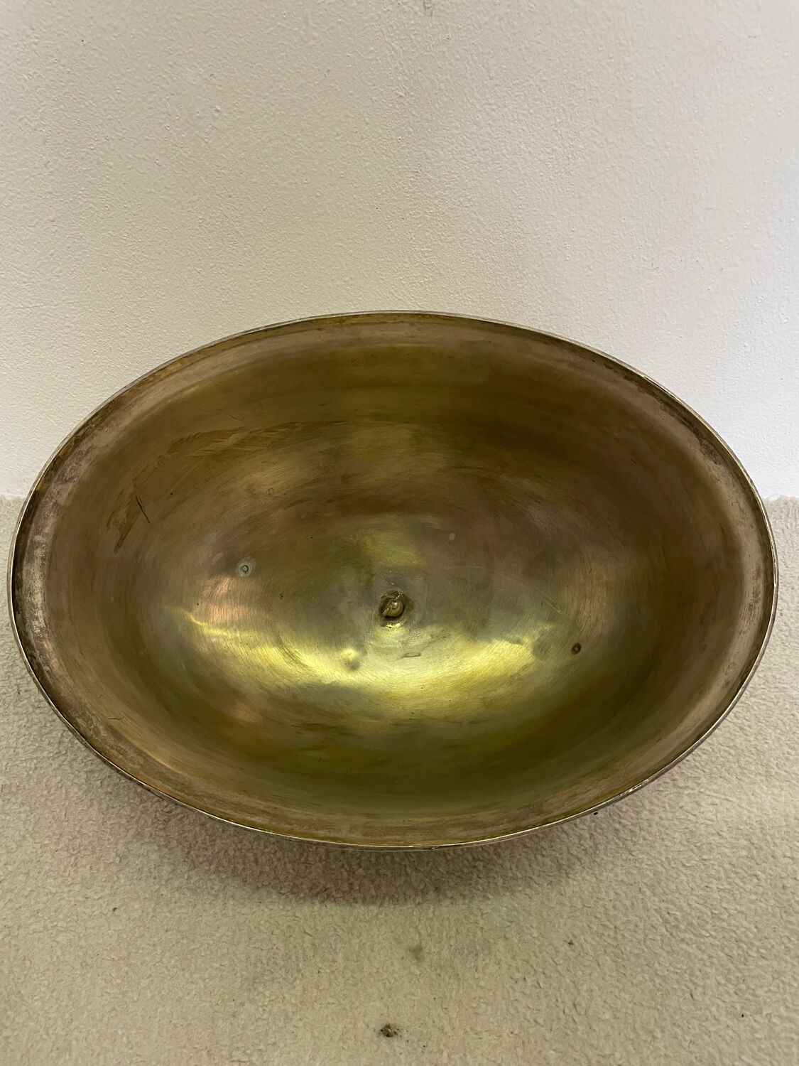 Grande cloche de service en métal argenté XIXe