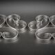 Pair Flat bottom BB vintage stainless steel