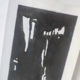 Black abstract painting