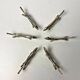 6 Vintage Silver Metal Knife Rests - Elegant Fox Design