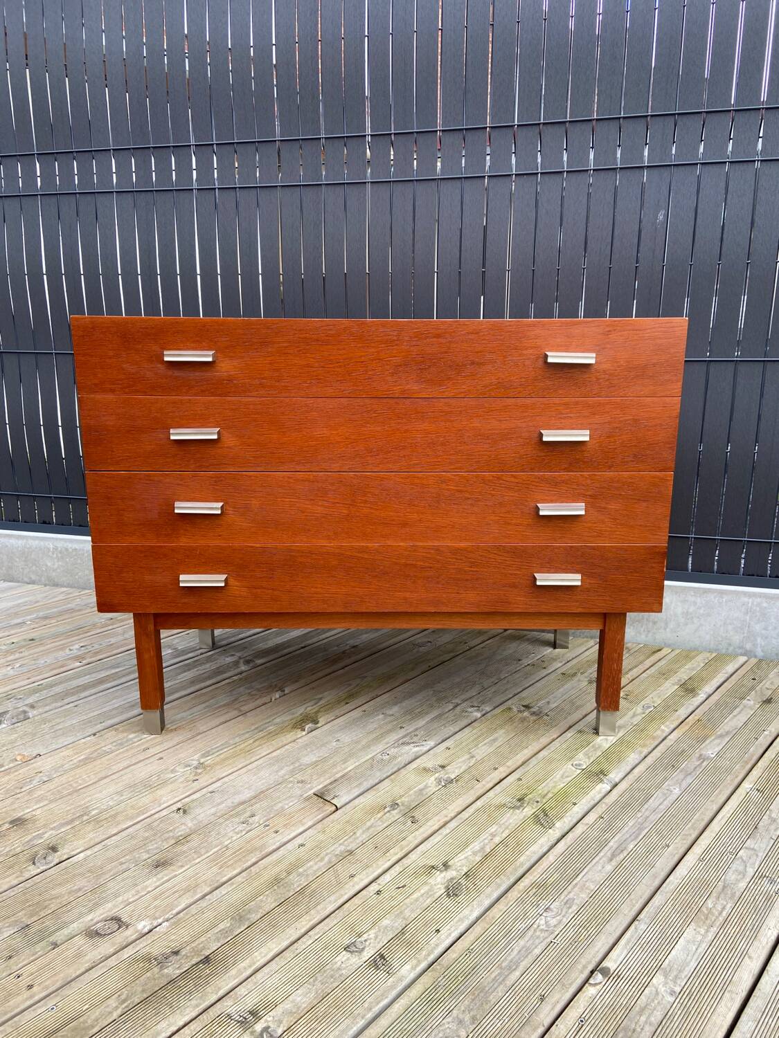 Teak chest of drawers