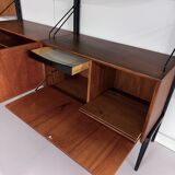 Meuble mural avec secrétaire par Louis van Teeffelen pour Wébé, années 60.