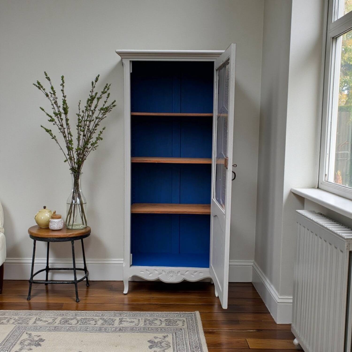 1930s Parisian glass-fronted wardrobe