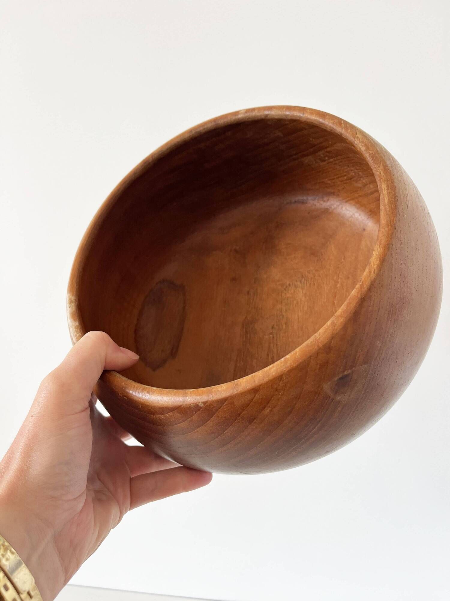 Large dish or wooden catchall from the 1960s.