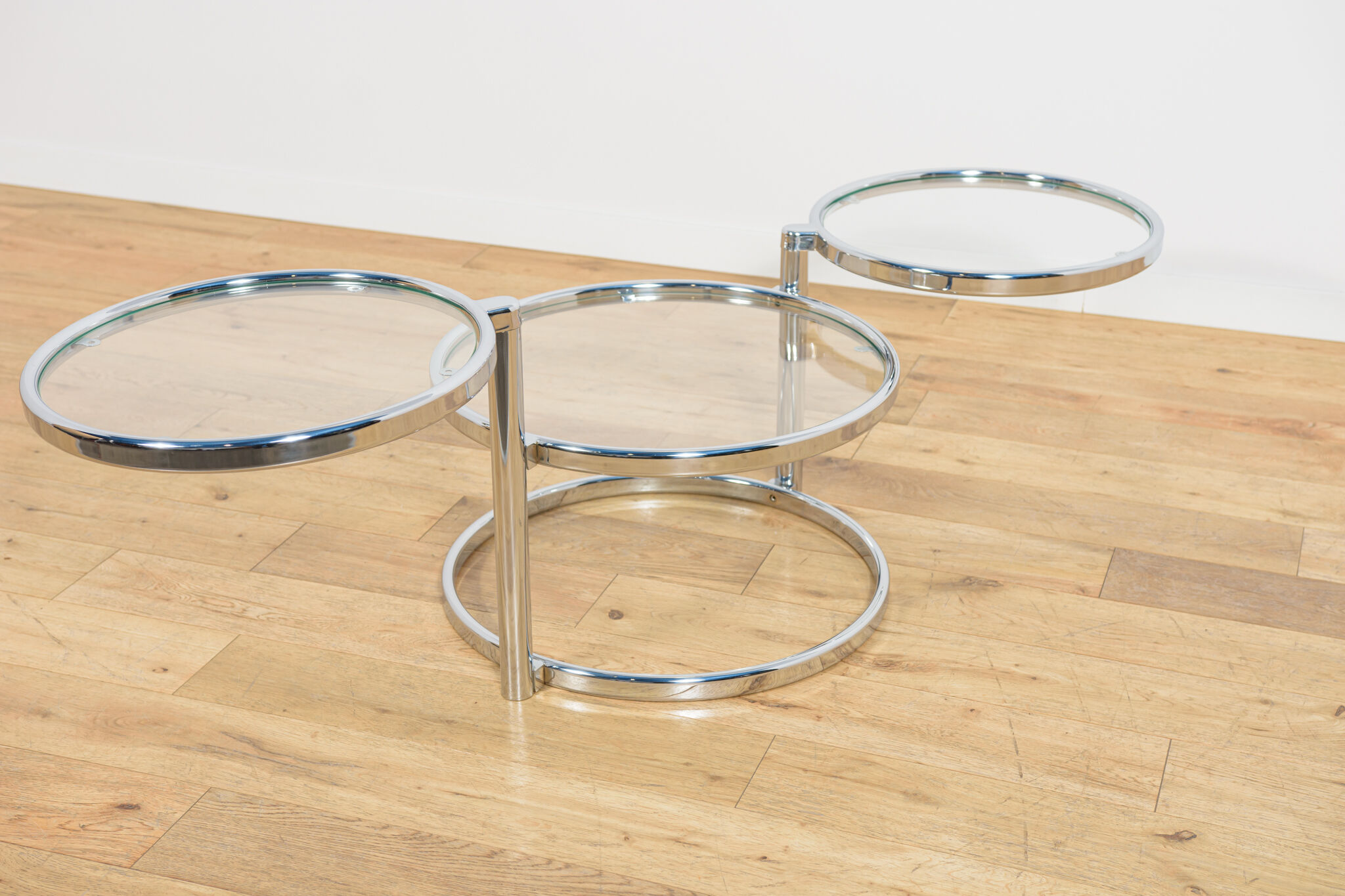 Mid-Century Chrome and Glass Coffee Table by Milo Baughman, USA, 1970s
