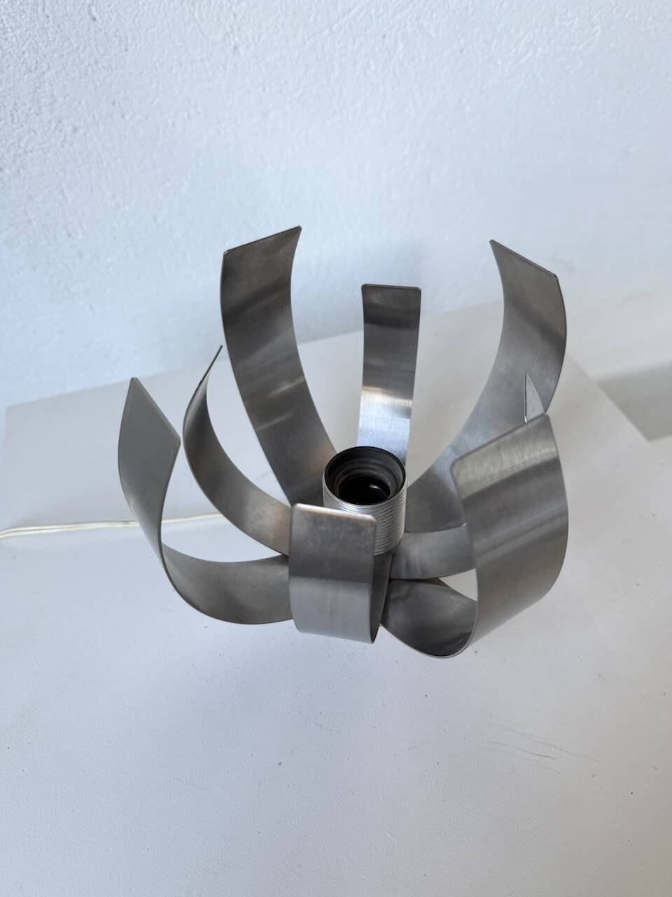 Oxar space age chrome flower wall light