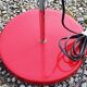 Designer reading lamp from the 70s in chrome and red lacquered sheet metal