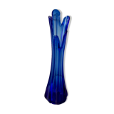 Blue soliflore vase in 1920s glass paste