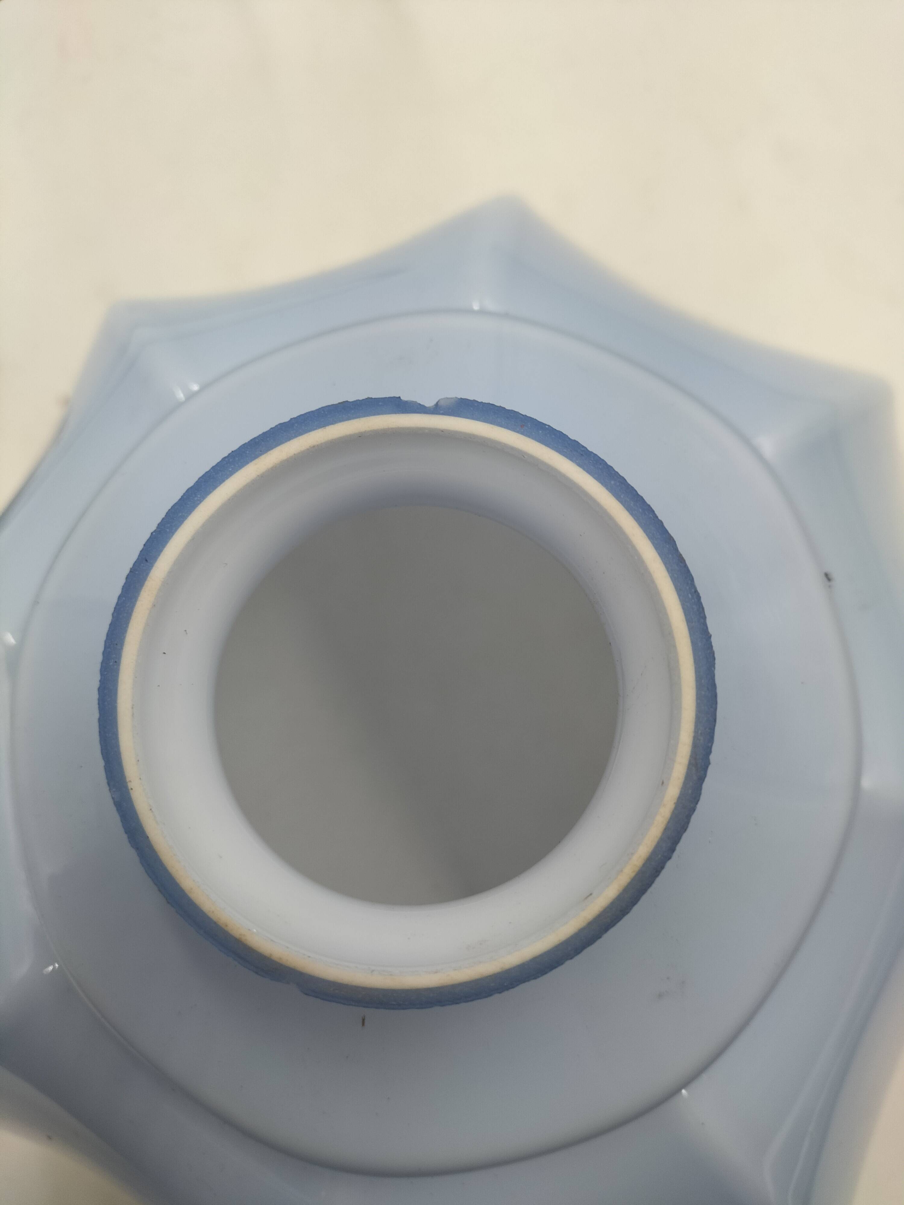 Blue opaline pendant light