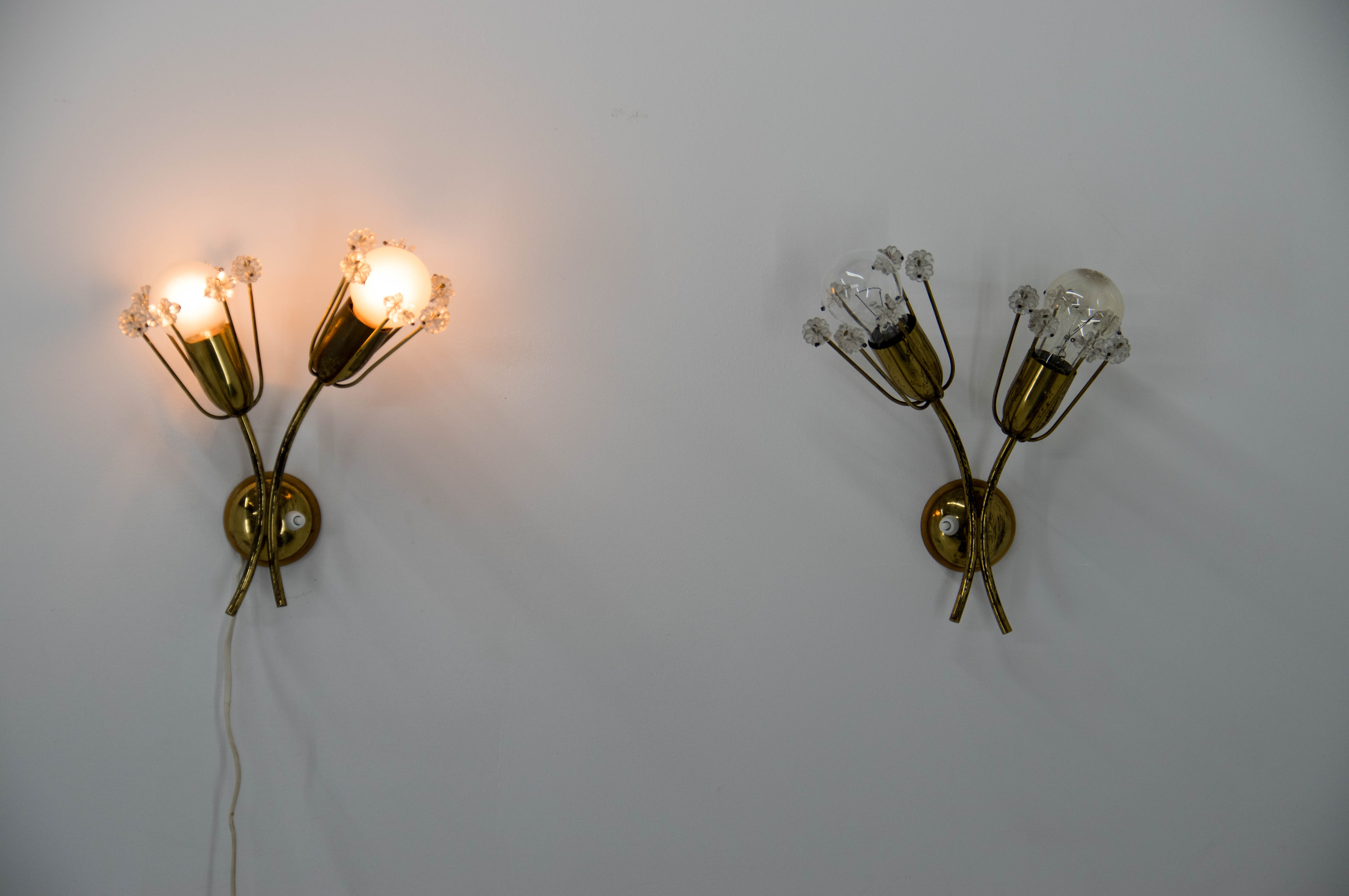 Set of two wall lamps by Emil Stejnar for Rupert Nikol, 1950s