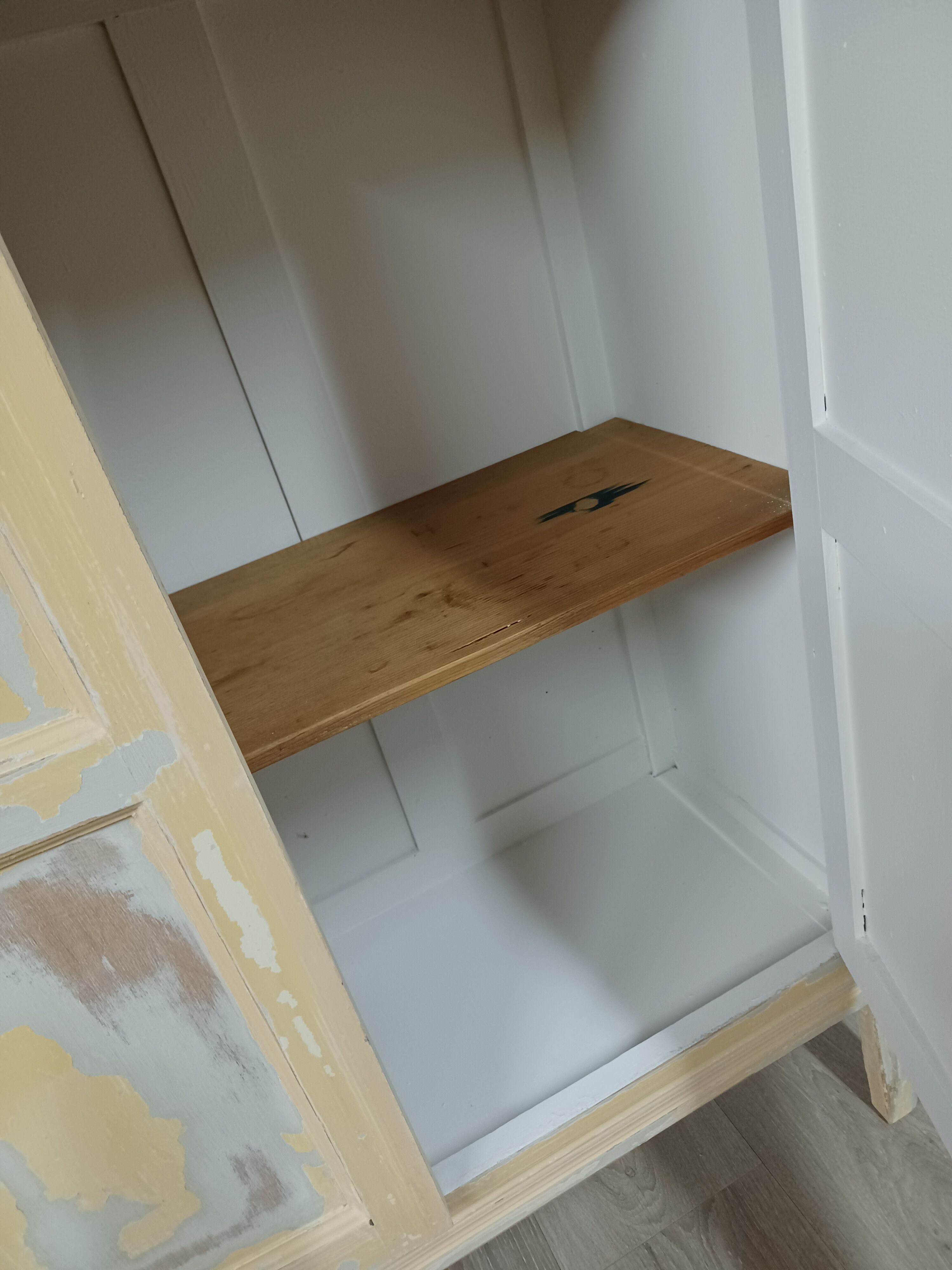 Old patinated Parisian wardrobe