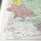 Vintage USSR and Finland map 43x43cm from 1950