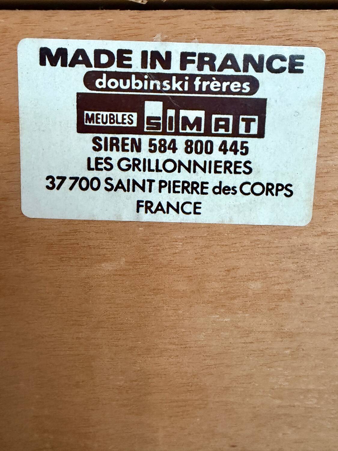 Vintage Simat bedside tables in elm – 1970